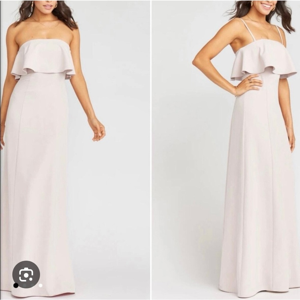 Show Me Your MuMu Strapless Ruffle Gown - Crepe size small